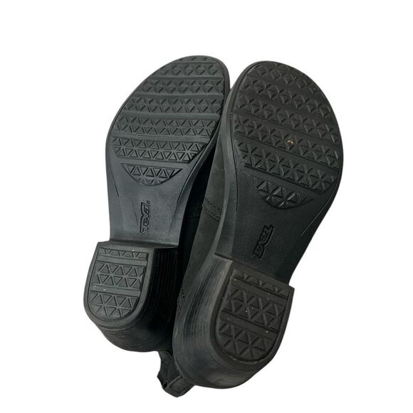 Teva Boots Womens 7.5 Anaya Chelsea Waterproof Ankle Bootie Black Leather 7 1/2 - Picture 5 of 6